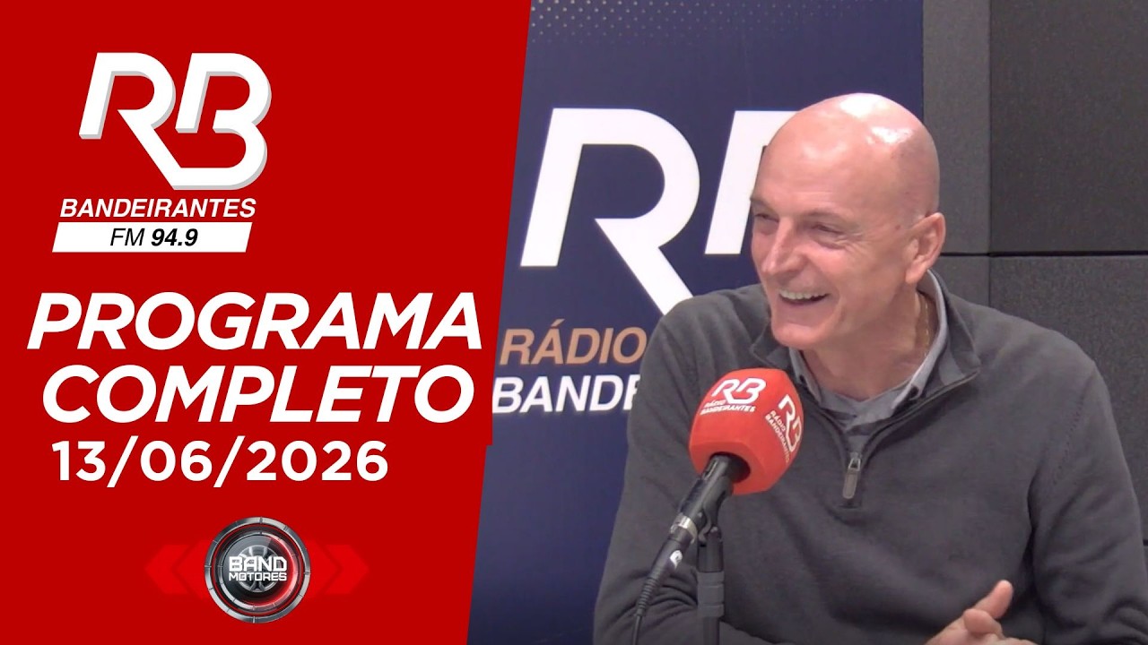 Band Motores na Rádio Bandeirantes | 13/06/2026