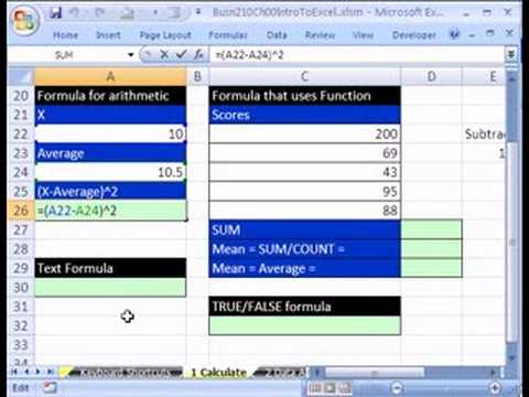 Statistics excel 02: Accounts, operators and formulas