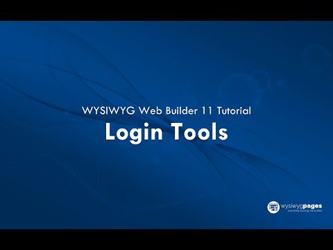 Login Tools WYSIWYG Web Builder 11 Tutorial