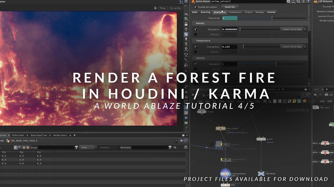 Render a Forest Fire In Houdini/Karma! (A World Ablaze tutorial 4/5)