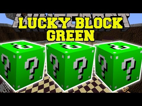 Minecraft: GREEN LUCKY BLOCK MOD (ORE TOWERS & GOLDEN APPLE WELLS!) Mod Showcase