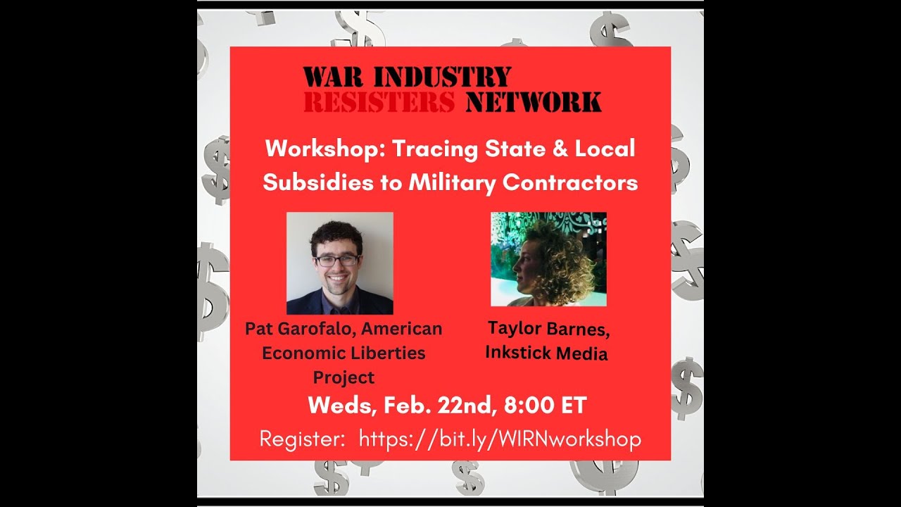 Watchdog workshop: Tracing the state and local subsidies behind your hometown military contractors