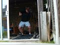 82lb sandbag clean and press wearing 28lb backpack 82lb sandbag clean and press wearing 28lb backpack