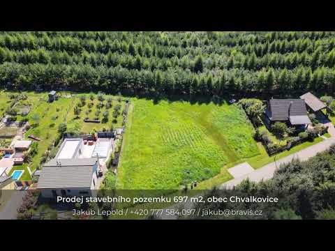 Video Prodej stavebního pozemku 697 m², obec Chvalkovice