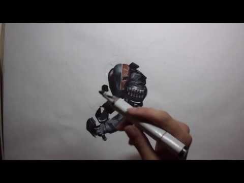 how to draw deathstroke