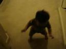 baby Diego's first steps