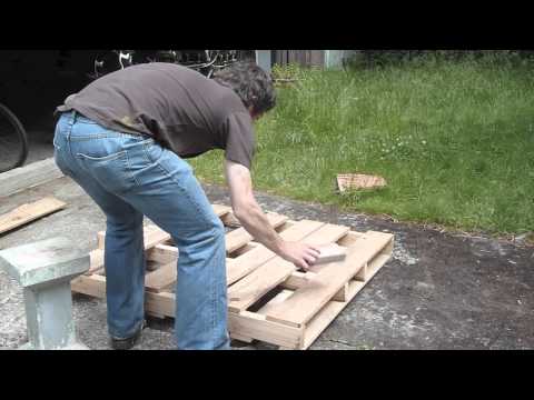 how to break down a pallet