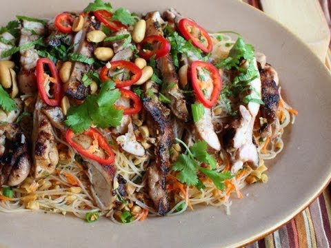 youtube how Spicy  Cold Rice make  Noodle  with Salad butter lemon Asian Grilled Noodle sauce Salad  Recipe  to