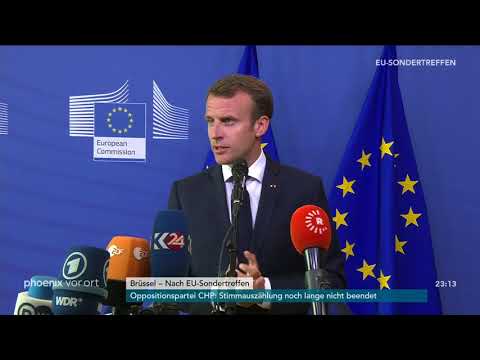 EU-Sondertreffen: Statements von Emmanuel Macron un ...