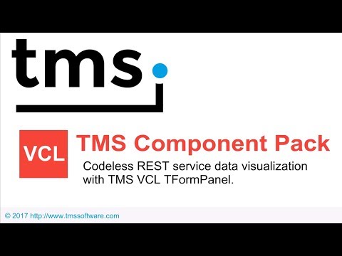 Codeless REST service data visualization with TMS VCL TFormPanel