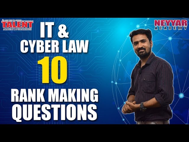 10 Rank Making Questions from IT & Cyber Law for University Assistant Exam | Talent Academy