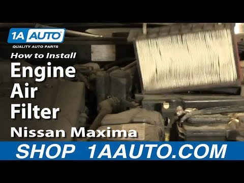 How To Replace Install Engine Air Filter Nissan Maxima 2000-03