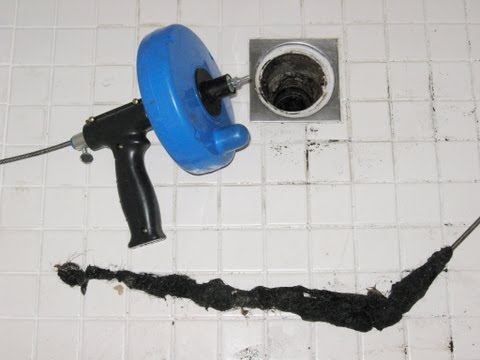 how to use a snake to unclog a shower drain