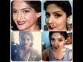 Sonam Kapoor Cannes 2013 inspired makeup look-dramatic liner and dark red lips
