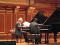 Brendel Masterclass at New England Conservatory