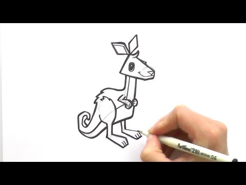 how to draw kangaroo