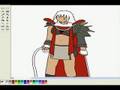 Runescape Drawing - Female in Bandos (Final Drawing)