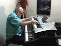 tommy plays johnny b. goode on the yamaha tyros 2 keyboard.