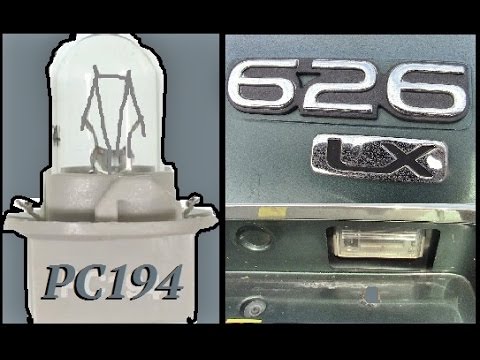 How to Replace License Plate Mini Light PC194 on Mazda 626 LX