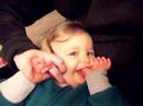 i took this video of oj one night when she was about 8 months old or so - it was in the winter of 2003.