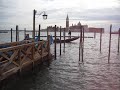 Gondulas in the sea, at Venice