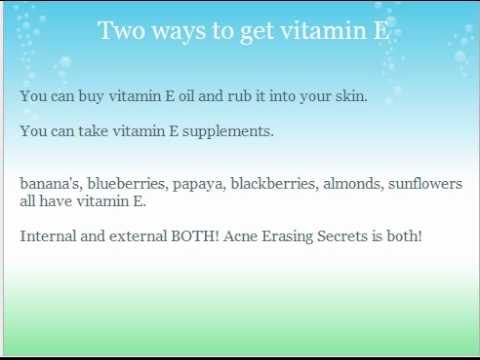 how to use vitamin e to treat acne