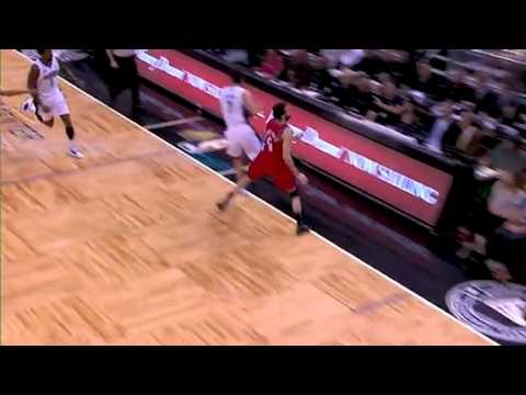 Rudy Fernandez lands on a hot girl in Orlando