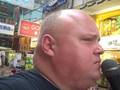 Pastor Ken on Oct 12 at  Mongkok Streets giving a Jesus Loves You sermon.