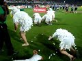 A flock of Sheep interrupt the Dubai 7's Parade