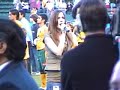 Breanna singing national anthem at Los Angeles Galaxy game Breanna singing national anthem at Los Angeles Galaxy game