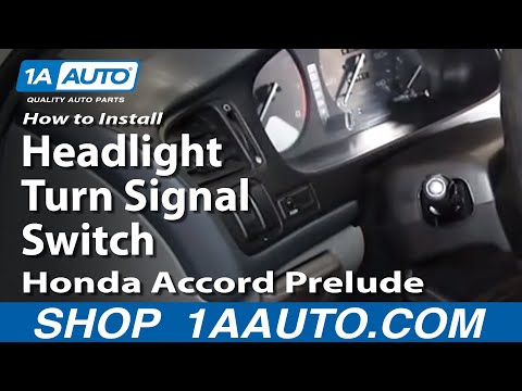 How To Install Replace Headlight Turn Signal Switch Honda Accord Prelude 90-95 1AAuto.com