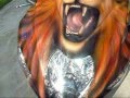 lion of Judah busa hayabusa airbrushed bike www.rekairbrush.com custom painted motorcycle