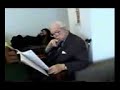 The Juilliard String Quartet rehearses Elliott Carter's Quartet No. 5 with Mr. Carter present for comments and feedback.