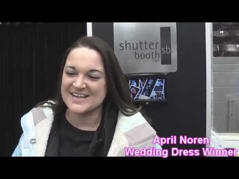 Southwest Michigan Bridal Show wedding dress winner April Noren discusses her raffle victory on Sunday January 13th, 2013. Southwest Michigan Bridal Show wedding dress winner April Noren discusses her raffle victory on Sunday January 13th, 2013.