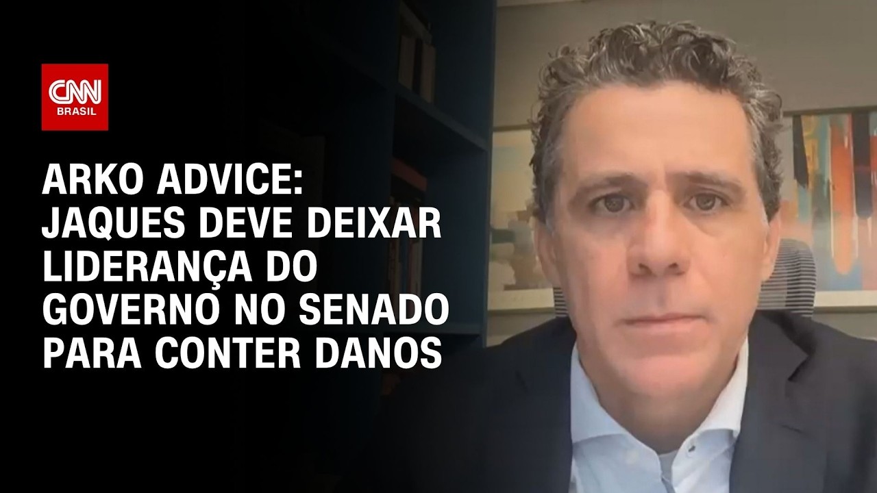 Jaques deve deixar liderança do governo no Senado para conter danos, diz Arko Advice | CNN BRASIL