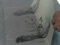 Chinese painting - landscape background color and sizing