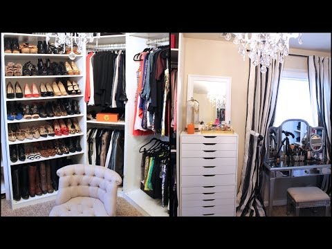 updated - Everything Mentioned (CLICK SHOW MORE BELOW) mirrored vanity & armoire: http://goo.gl/rQHQX3 necklace dome cloche http://goo.gl/2sMy6V Ikea Pax closet syst...