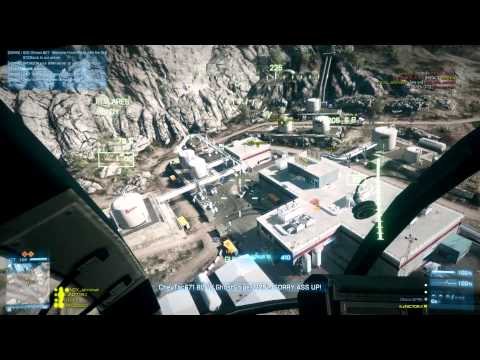 53-2 Damavand Peak Rush - G3A3 littlebird tank gameplay - Battlefield 3 Raw Rounds