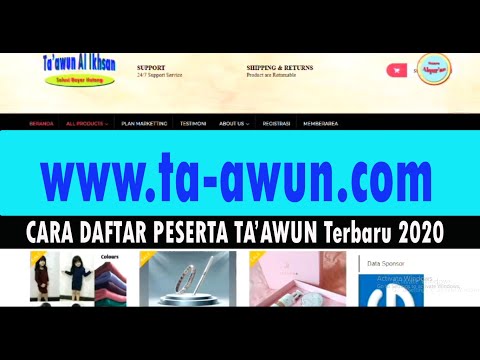 CARA DAFTAR TA'AWUN TERBARU 2020 VERSI WEBSITE