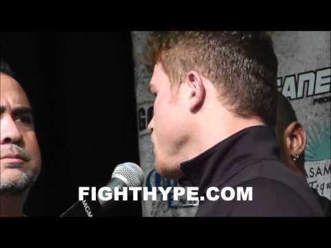ERISLANDY LARA CONFRONTS CANELO AT POST-FIGHT PRESS CONFERENCE; CANELO SHUTS HIM DOWN