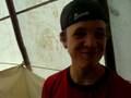 kid eats moth in tipi