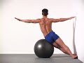4 Swiss Ball Side Crunch 4 Swiss Ball Side Crunch