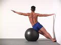 4 Swiss Ball Side Crunch