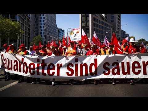 Bau-Tarifrunde: Proteste & Demos vor Schlichtungsbeginn