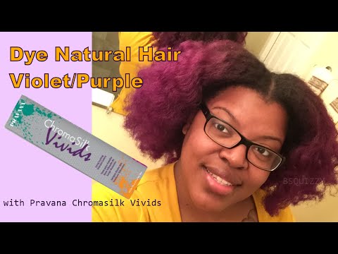 how to dye natural hair purple without bleach