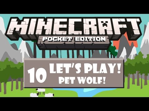 Minecraft PE - Let's Play Episode 10: Pet Wolf!