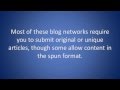 SEO Tip - How to build blog network backlinks