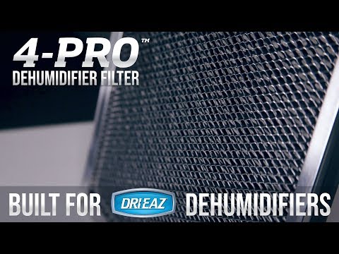 Youtube External Video The ONLY air filter designed for the harsh environments encountered in restoration, remediation and construction projects, the 4-PRO disposable high-flow filter system protects your Dri-Eaz dehumidifier and the working environments in FOUR ways!