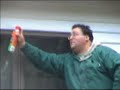 Steven sprays bald face hornets with Off mosquito repellant!