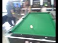 Emelina doing a billiard trick